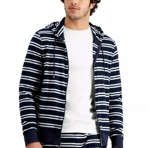Michael Kors Striped Full Zip Hoodie NWT